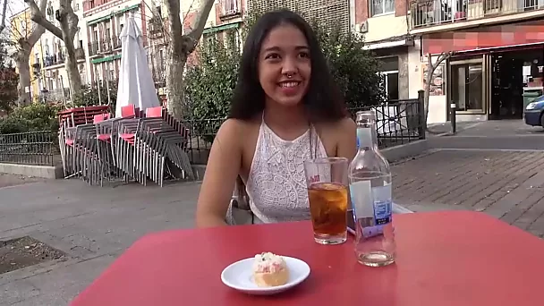 Sassy teen showed her body in a public place and accepted the offer to film in porn.