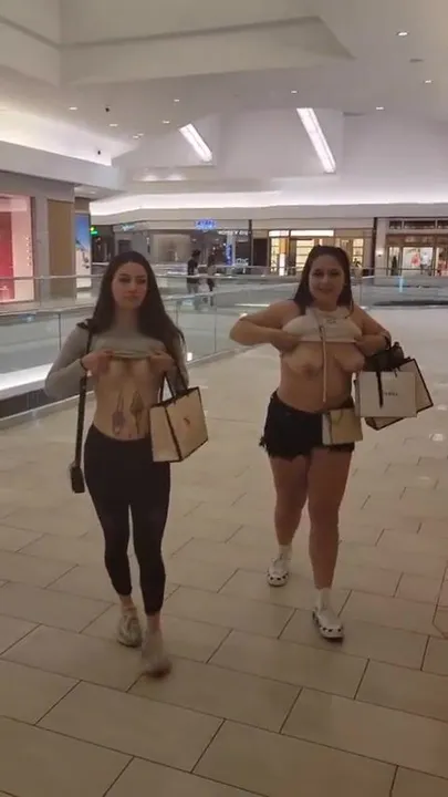 If we flash you in the mall, will you join us in the dressing room for a threeway?
