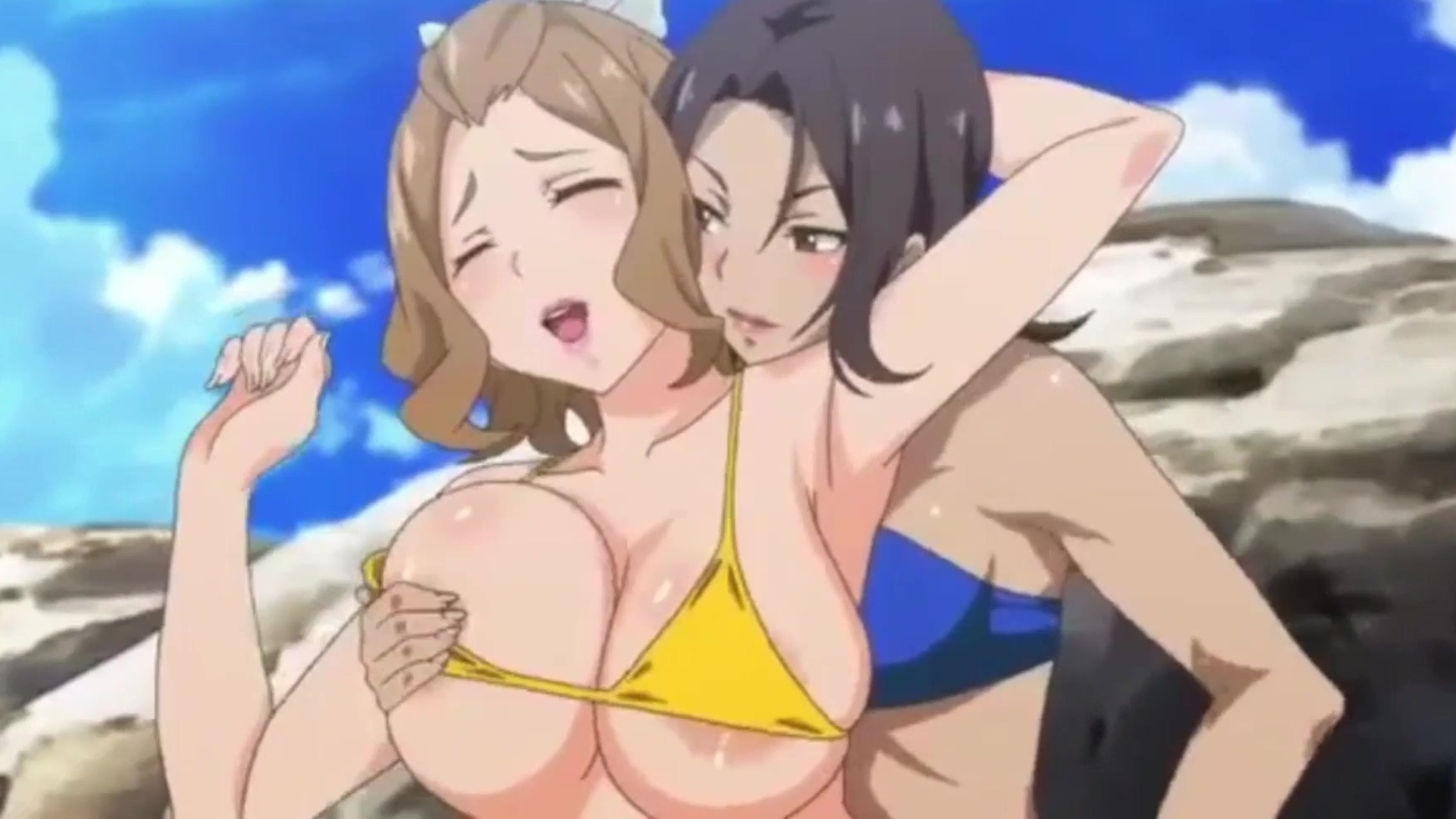 Hentai big tits lesbians
