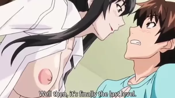 Superheiße Anime-Milf mit riesigen schönen Titten hat Sex mit ihrem Stiefsohn