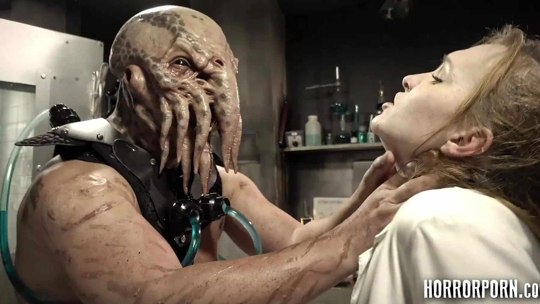 Brazzers Horror Sex - Horror Porn Movie: Resurrected Cthulhu With Erected Dick Fucks Beautiful  Seductive Doctor Bell Claire