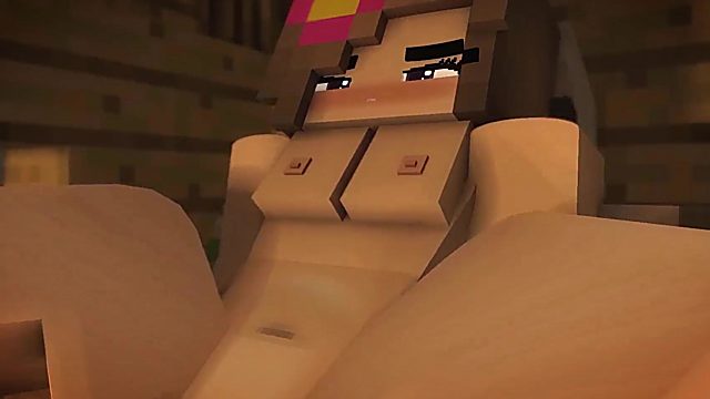 Minecraft-alike sex animation
