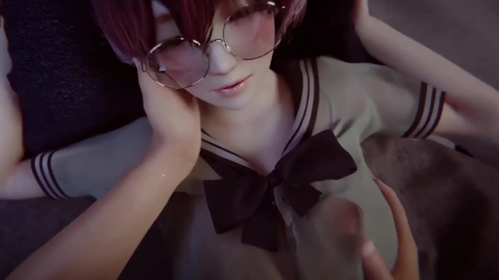 Cartoon Asian Girls Glasses Nude - POV 3d fucking with a teen shy schoolgirl in a cute uniform