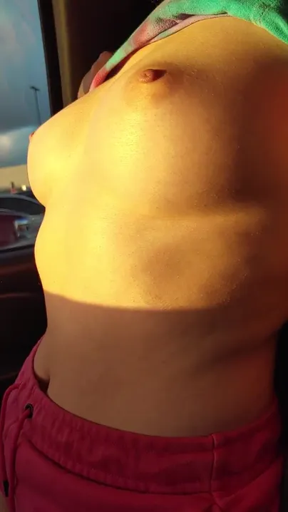 Perky tits at the golden hour!