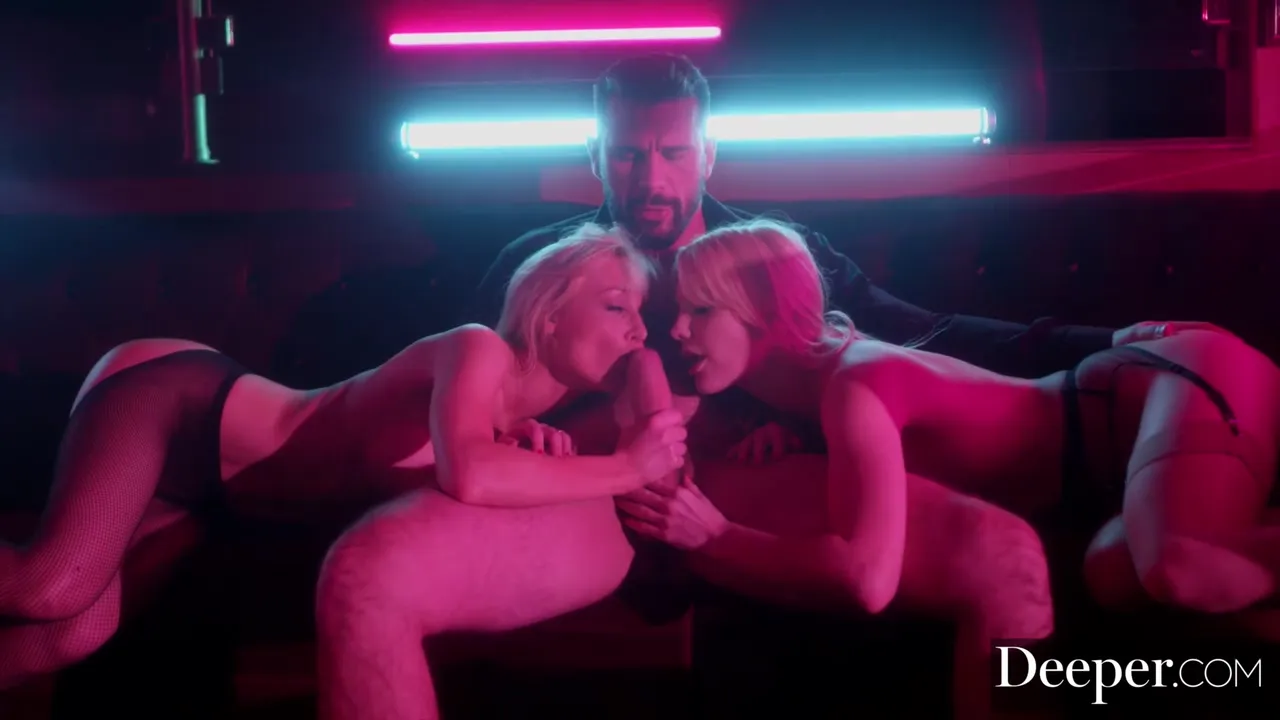 Neon Lights of Strip Club and Awesome Threesome picture