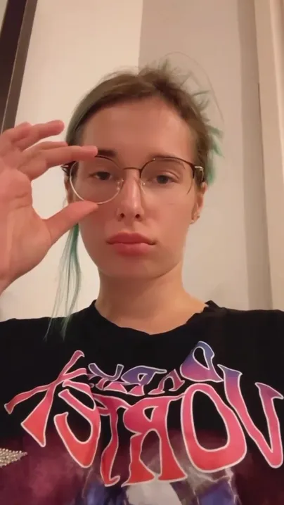 Cum on my glasses and boobs