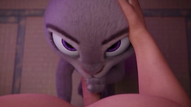 Hot Yiff With a 3D Furry Judy Hopps Whos Fond Of Dick-sucking