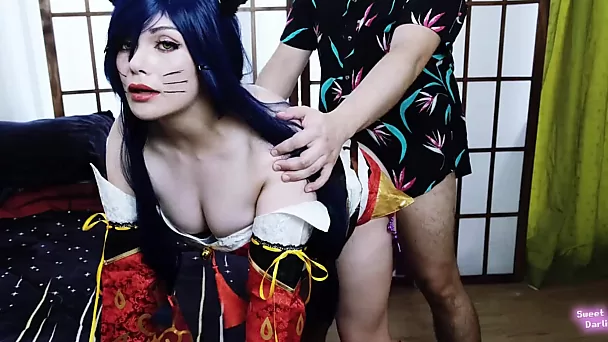 Busty babe Ahri from League of Legends got fucked by perverted gamer