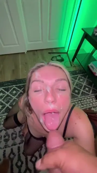Im always happier with a bunch of cum on my face