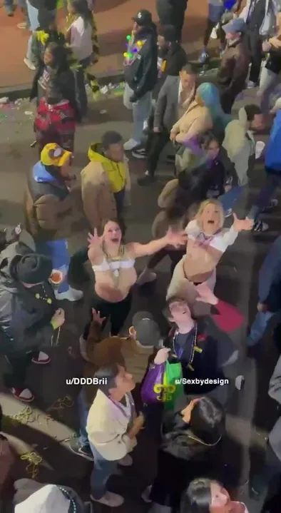 Tits for beads at Mardi Gras!