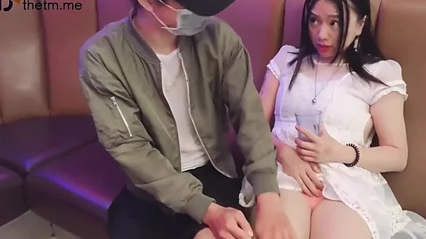 Public fuck in private room with petite Chinese slut
