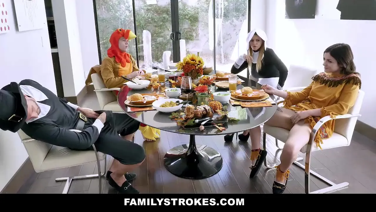 Family Pussy Giving for Thanksgiving Day