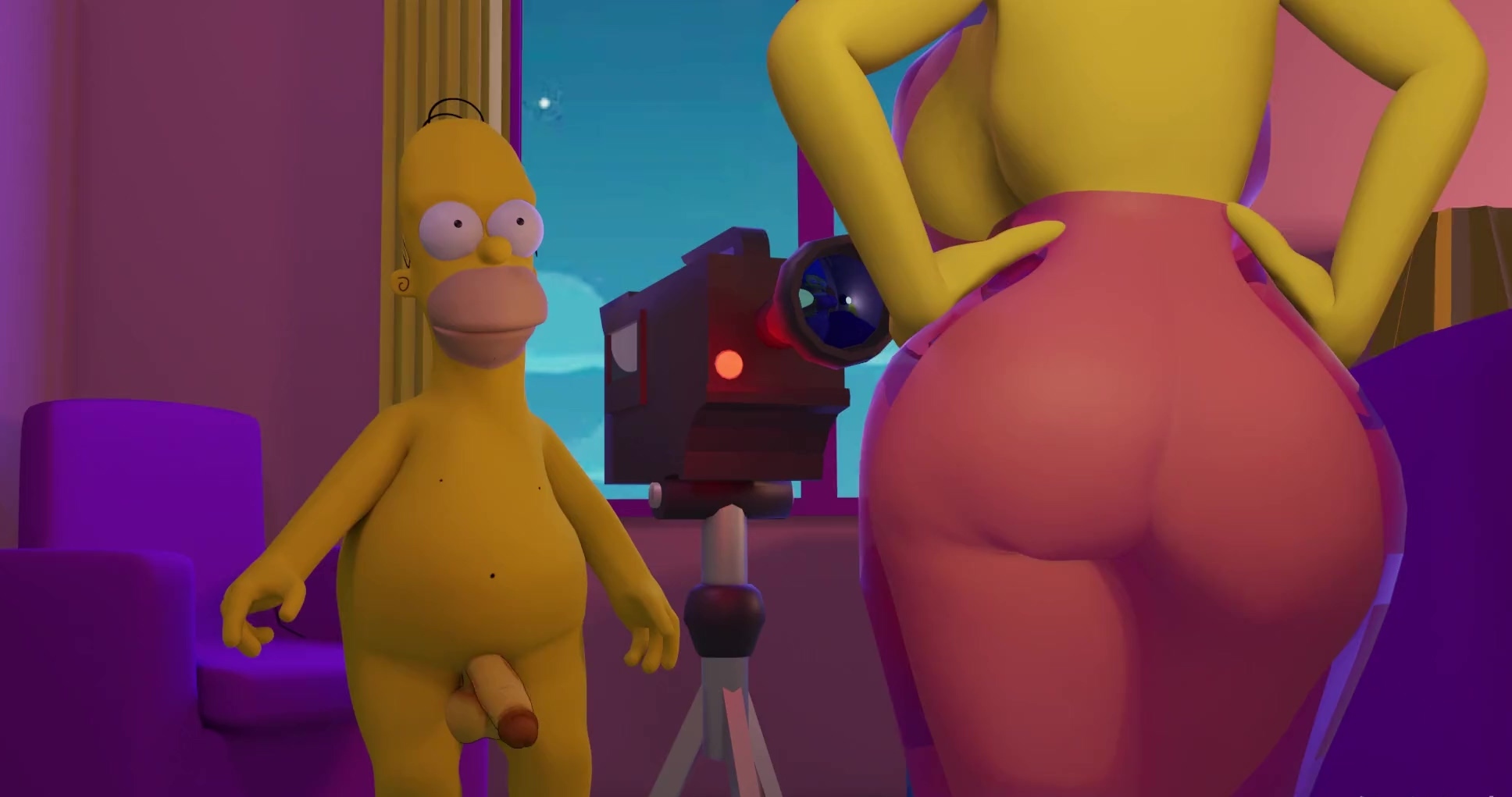 A perverted Simpsons parody picture