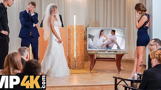 640px x 360px - Groom sells bride for money and watches how she enjoys another cock