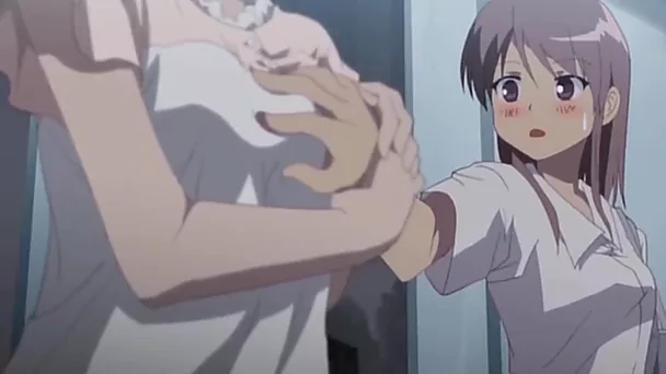 Kuttsukiboshi schoolmeisjes gaan naar de lesbische kant in hentai-versie