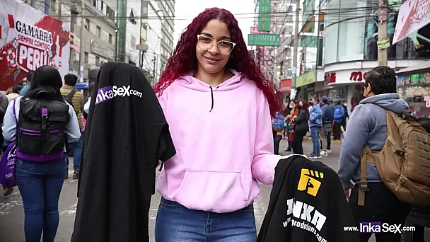 Old man is ready to buy all the shirts of this latina just to fuck her teen pussy