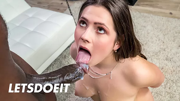 Czech babe Sereyna Gomez gets her anal hole blacked and takes cum in mouth