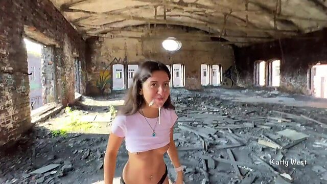 Katty West loves to take risks so she signed up for hardcore anal in an abandoned building