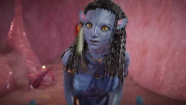 Avatar 3d fantasía porno: cachonda flaca tetona futa na'vi follar como loca