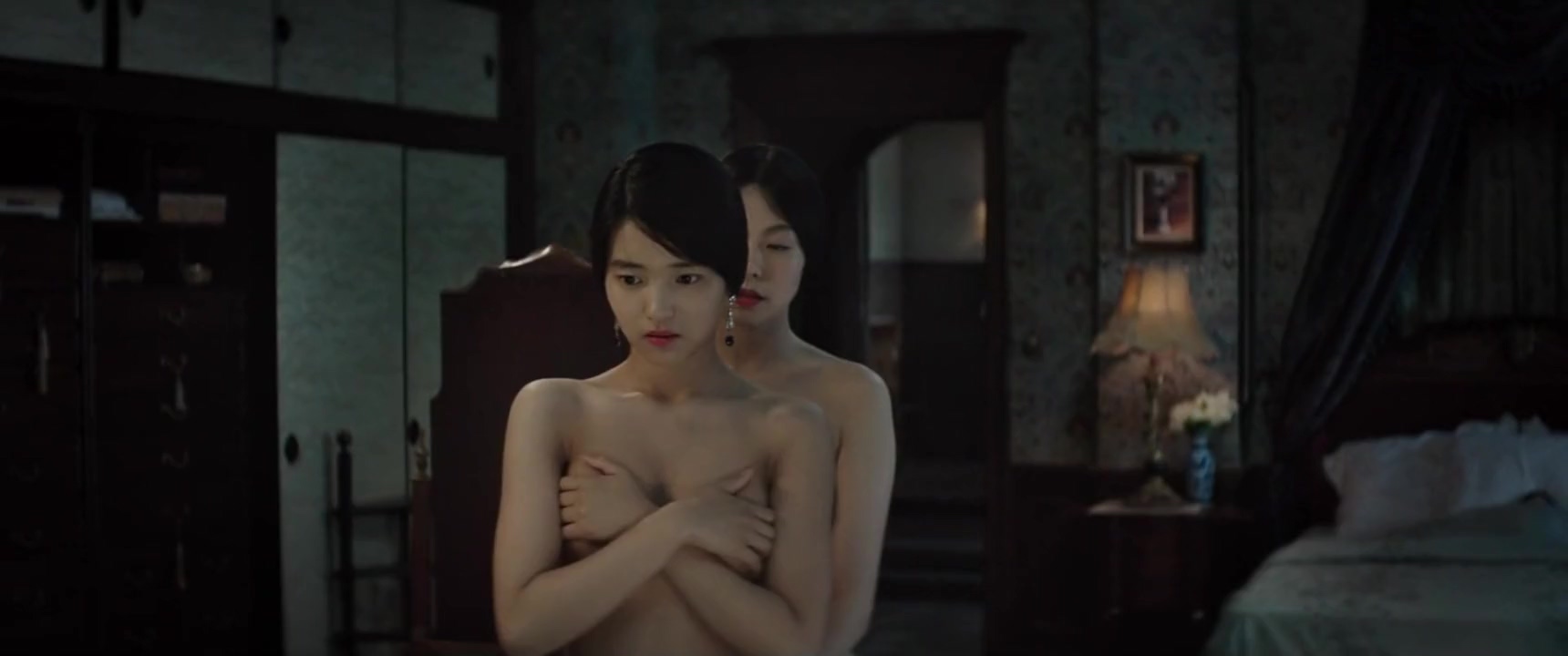 Beautiful asian teens having sensual lesbian sex. Amazing scene from hot  Korean movie