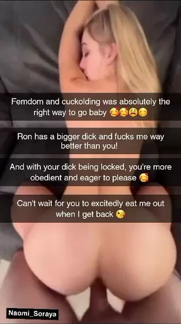 Je vriendin is blij dat je relatie de femdom/cuckold-wending heeft genomen, want ze leeft de droom!