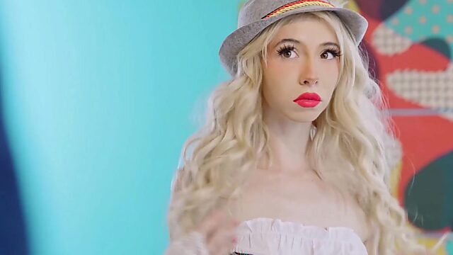 A sexy blonde in a cute outfit seduced a guy for a good blowjob and a hot fuck.