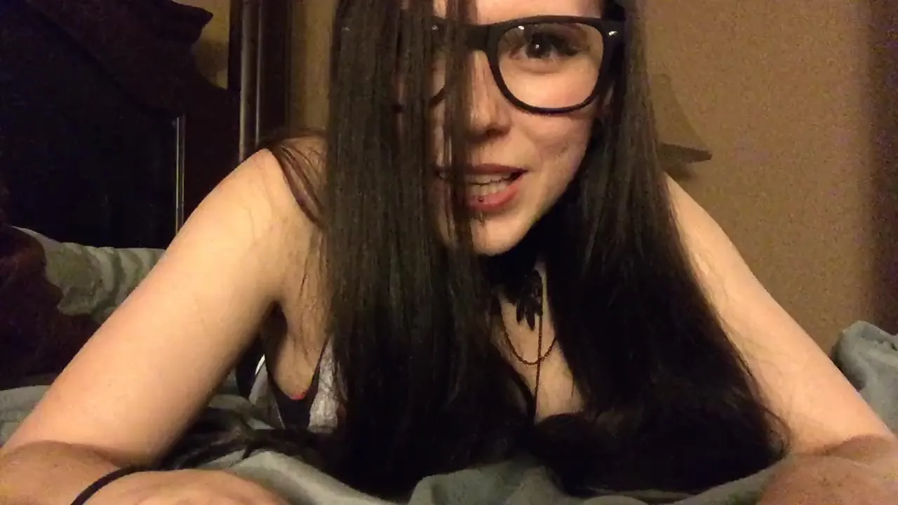 Kinky Black Haired Nerd - Sexy nerdy babe in glasses will make u cum with her ASMR - Solo Porn