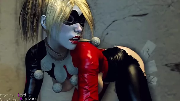 Harley Quinn found a hole in the wall and thought it was a great opportunity to fuck