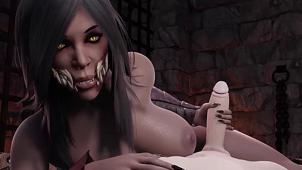 Troia mostruosa succhia grossi cazzi! Raccolta di cartoni animati di Mileena mortal kombat