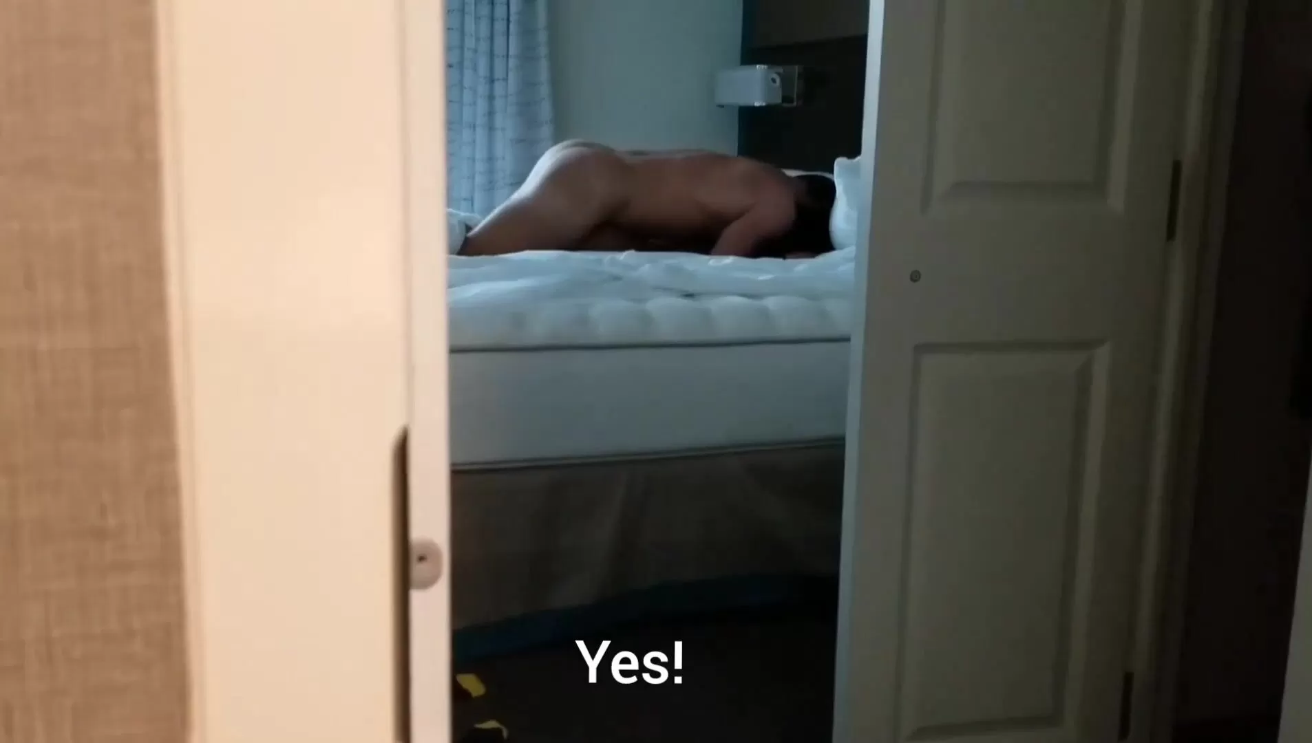 My husband peeking from outside the room [sound on redgifs]