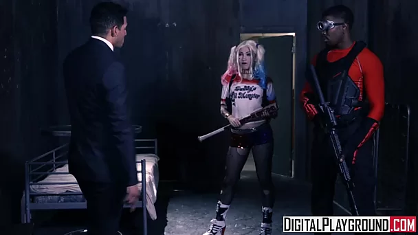 Harley Quinn ama BBC - Interracial DP Parodies Porn
