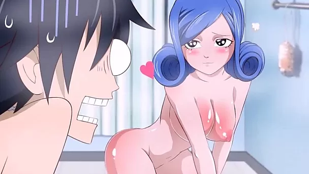 Gray en Juvia uit sprookjescartoon pornovideo