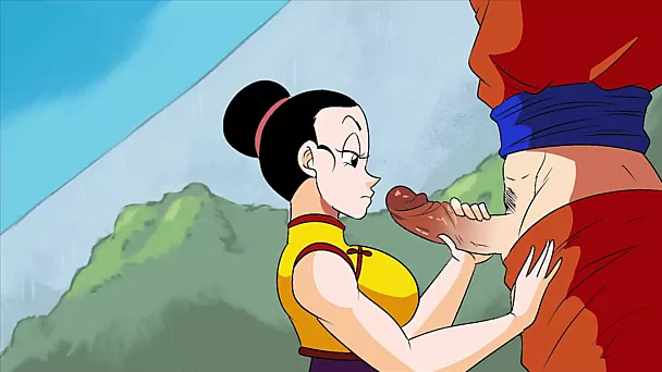 Podekscytowany Goku publicznie skończył w cipce maminsynek. Spektakularna animacja.