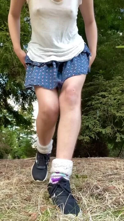 Peeing in a public park