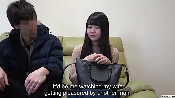 Married couple from Japan is practicing cuckolding for the first time