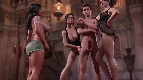Simulateur de sexe en 3D avec des filles captivantes aux gros seins et au gros cul