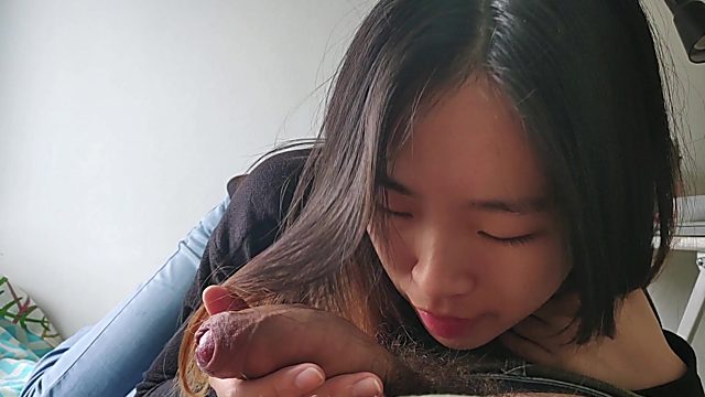 Asian classmate allows to cum on her face - Amateur POV Porn