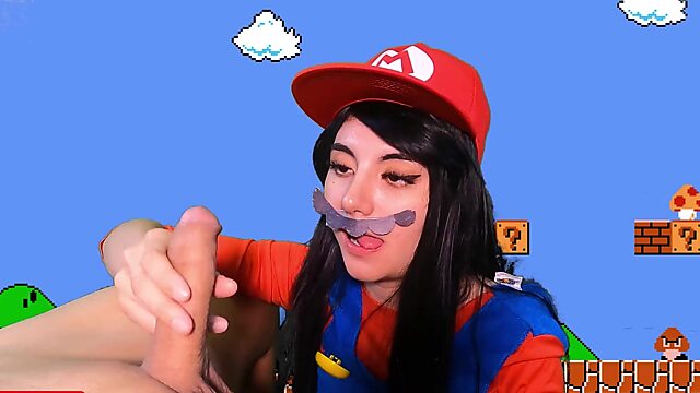 It turns out Super Mario has a pussy and loves to swallow cum POV