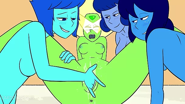 Dibujos animados porno sin censura de clase Peridot con follada lésbica