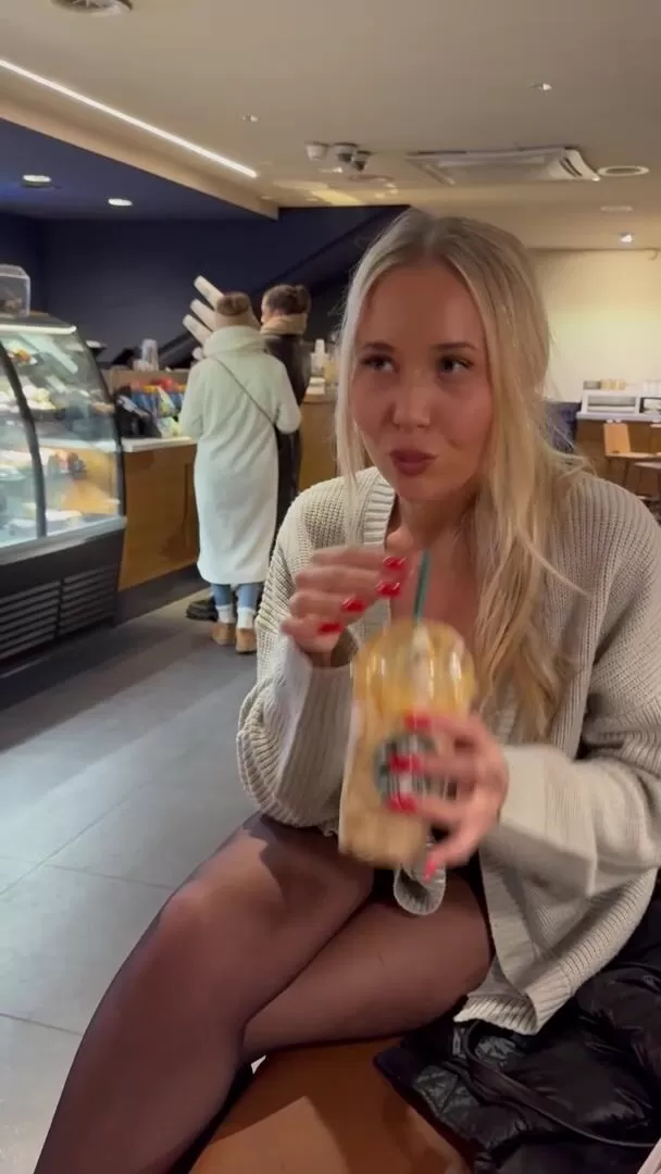 a frappucino or this tits… don’t even care anymore if I get caught haha