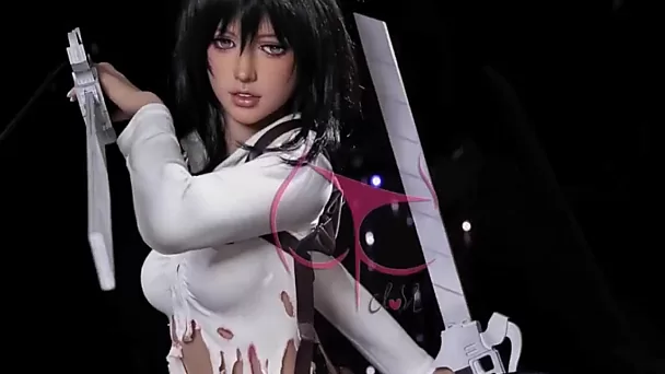 Attacco a Titano Mikasa presentazione della bambola da scopare