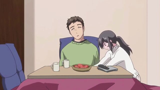 Hentai wife gives her husband a hot blowjob and lets him give her creampie