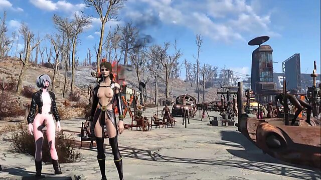 Hardcore bdsm party right in the Fallout 4 game.