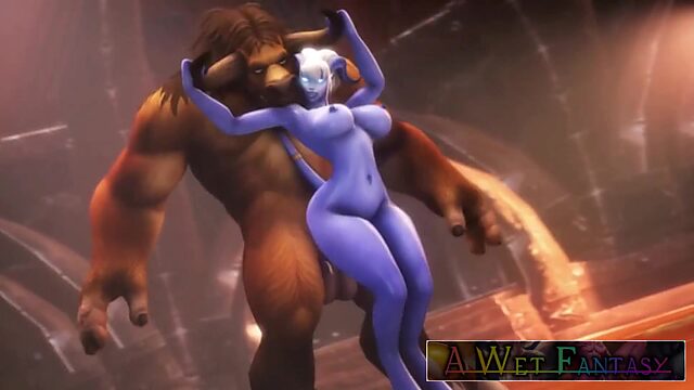World of Warcraft - Big-boobed 3D sluts explore real monster cocks with their holes