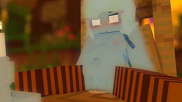 Golem de fer et T Allie dans un dessin animé porno Minecraft non censuré