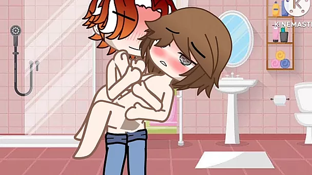2D-Gay-Porno-Cartoon: Hübscher Sissy-Twink wird nach der Dusche von einem frechen Unbekannten gefickt