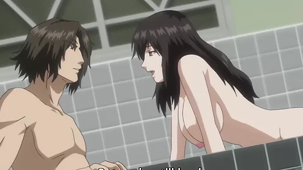 Hentai japonais classique. La brune aux gros seins est toujours prête à prendre la bite de son demi-frère dans sa chatte.