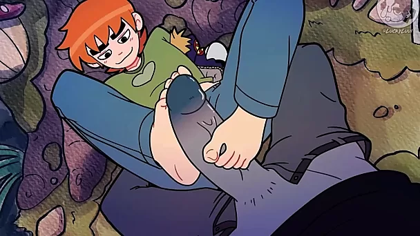 Dibujos animados porno gay en 2D: el adolescente pelirrojo Scott Pilger es bordeado y follado por Nega Scott