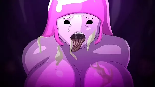 Princesa Bubblegum falhou em um experimento e pagou com sua buceta animada