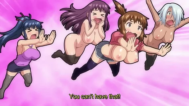 Las chicas hentai se pelean por una polla de Joshi Lucky